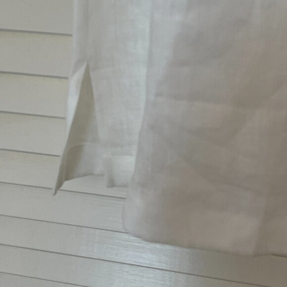 NWT Talbots tunic white embroidered embellished women large linen - Picture 4 of 12